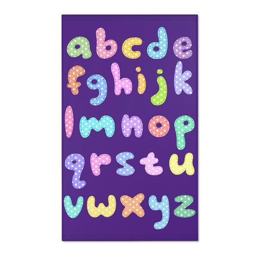 Alphabet Area Rugs - Child's room, nursery rug, baby's rug, shower gift, alphabet rug