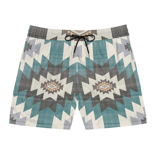 Aztec Design Men's Swim Shorts, Swim Shorts for Men, Swim shorts for Dad, Swim Shorts for Teen, Aztec Design, Gift for Dad